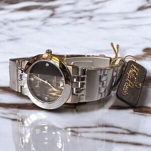 NOS Philip Persio Watch Mens Stainless Steel 38mm Polished Brushed Date Quartz